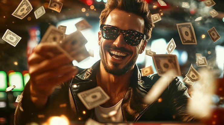 Slot game interface displaying free spin bonus activation and colorful reel symbols