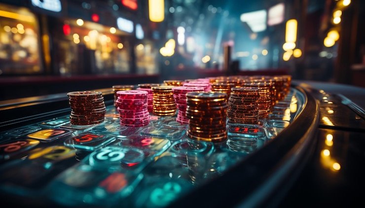 Blackjack table layout showing card positions and betting areas on takabed platform